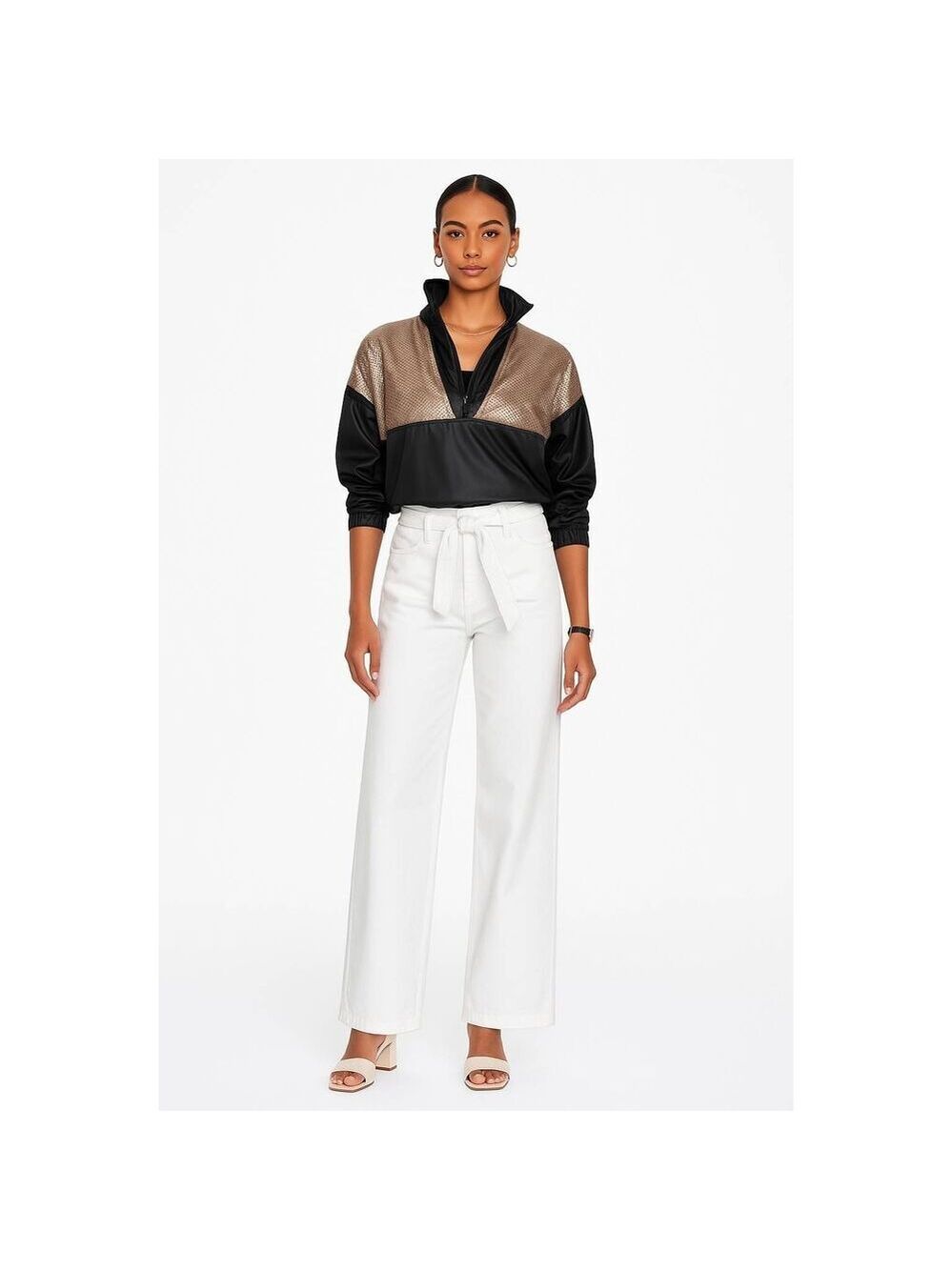 Joe’s Jeans The Belted Wide Leg Pants • Talc White • High Rise Wide Leg • Size B